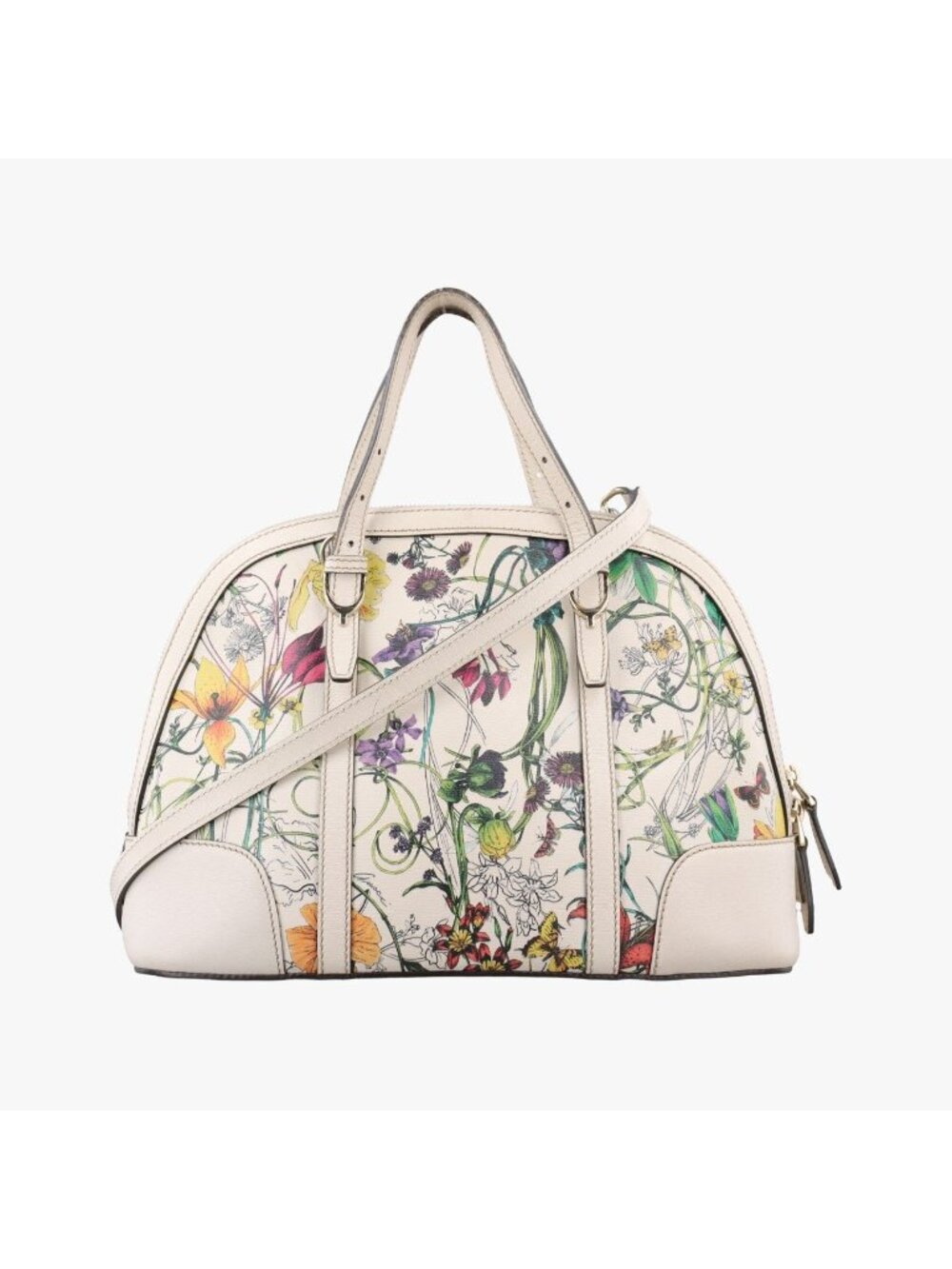 Gucci Nice Flora Ivory Multicolor Leather
